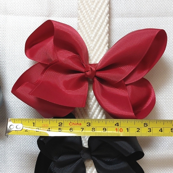 Hair Bows Grosgrain Ribbon Set of 6 - Picture 6 of 7
